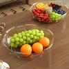 Assiettes à Fruits Grande Capacité Épaissies Forme Pétale Plat de Rangement pour Snacks avec Compartiment Bol à Fruits Non Toxique Présentoir de Table