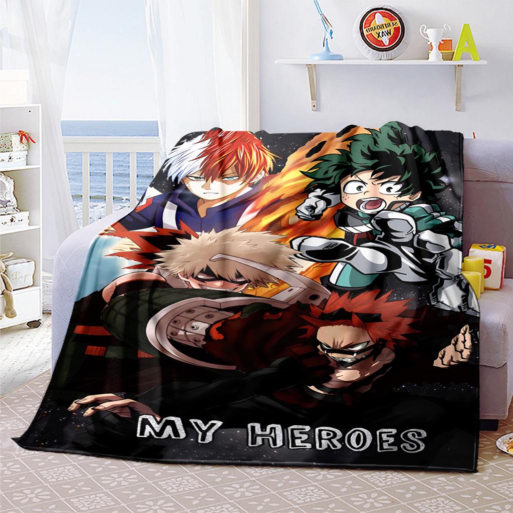Hero Academia Anime Blanket Soft Comfortable All Seasons Suitable Sofa Office Nap Travel Festive Gift