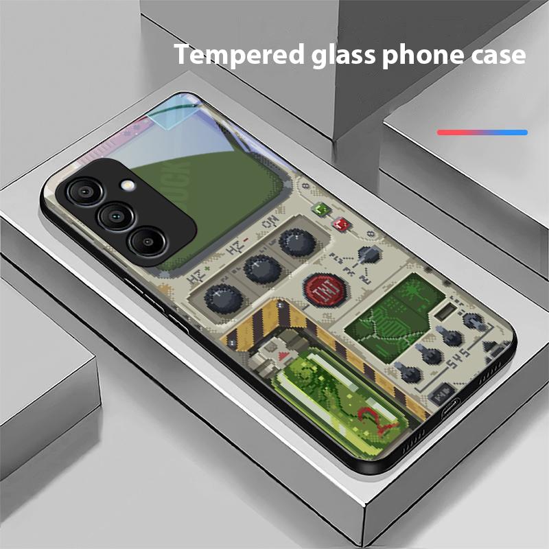 Console di Gioco Per Samsung Galaxy A15 5G 54 4G 51 50 24 35 90 71 12 51 53 52S 80 22 34 Custodia Nera in Vetro Temperato per Telefono