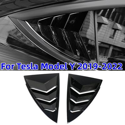 2Pcs/set Car Side Window Spoiler Cover Rear Triangle Window Sunshade For Tesla Model Y