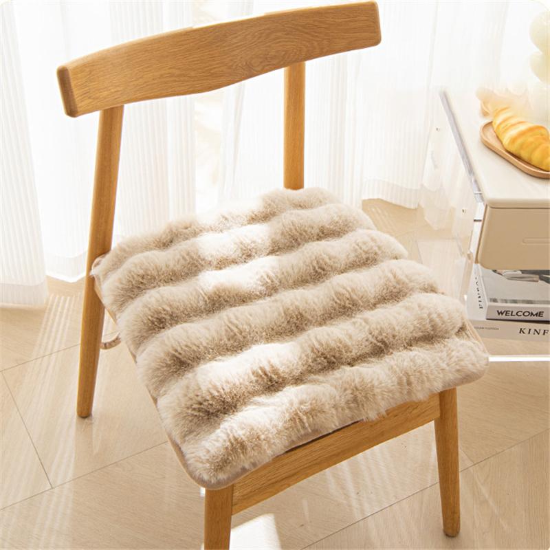 Pătrat de culoare solidă, iarnă, îngroșată, de pluș, pernă de scaun caldă, pernă de scaun, pernă de sufragerie, pernă de stofa, toamnă, iarnă, decorațiuni pentru casă