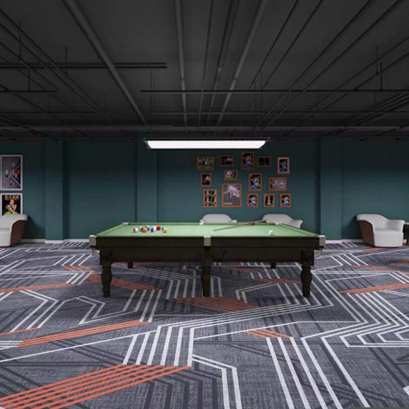 Luxury Printed Carpet for Hotel Billiard, Game, and Recreation Rooms – Wall-to-Wall Hallway and Private Room Flooring