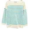 SAINT JAMES Made In France Border Pattern Long Sleeve Boat Neck Basque Shirt Women Used