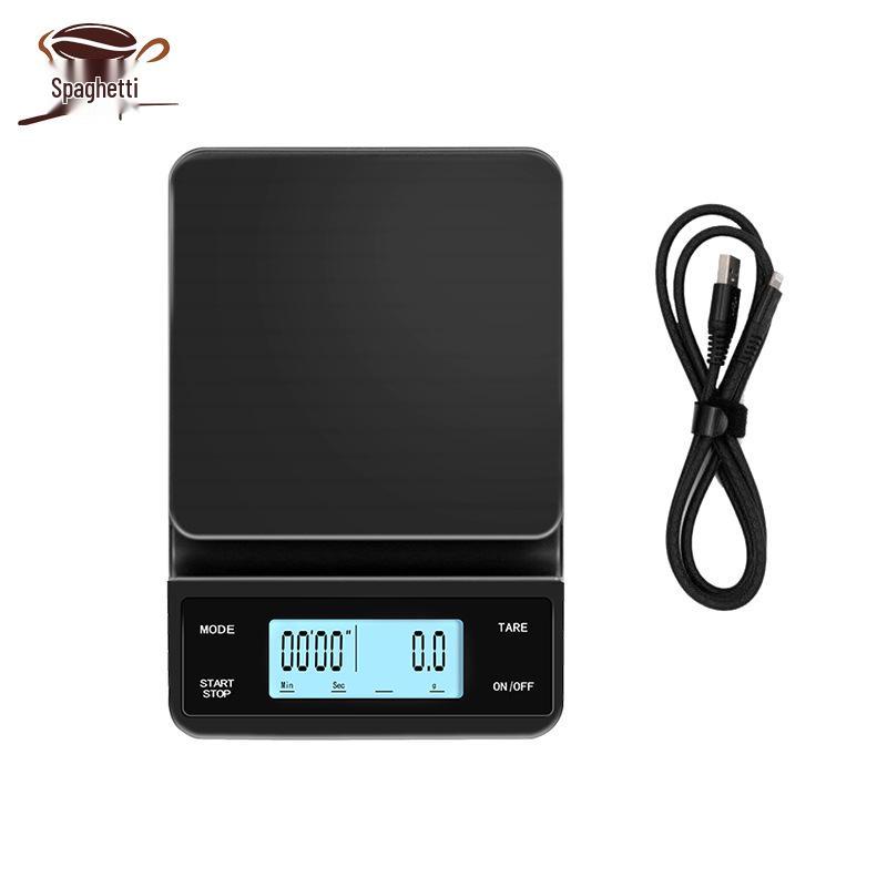 Multifunkční dobíjecí USB váha na kávu pour-over s časovačem