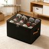 Large-Capacity Transparent Shoe Storage Box with Lid, Foldable 12-Grid Organizer, Dustproof.