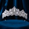 Sparkling Shiny Baroque Crown Dazzling Rhinestone Crown  Coming-of-age Ceremony