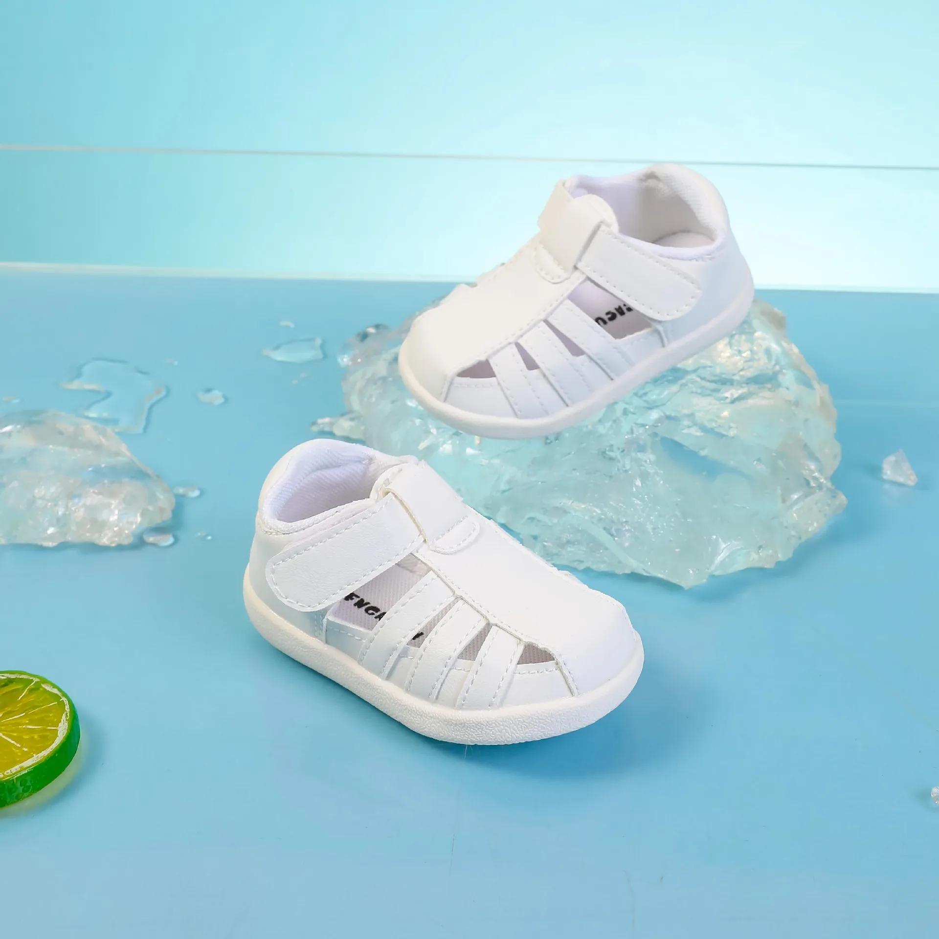 

2025 Baby First Walkers Baby 0-18 months Boy Girl Slippers Toddler Kids Nursery School Summer New Leather Shoes 5