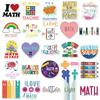 50 Math Symbol Cartoon Stickers: Waterproof Decorative Stickers for Laptops & Planners