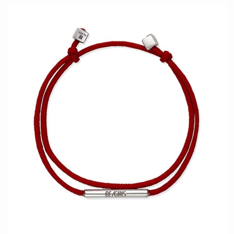 BE/GINS LA LIGNE DOUBLE STRING BRACELET RED