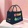 Versatile Insulated Lunch Bag with Fruit & Snail Design - Perfect for School, Office, Picnics & Beach Outings