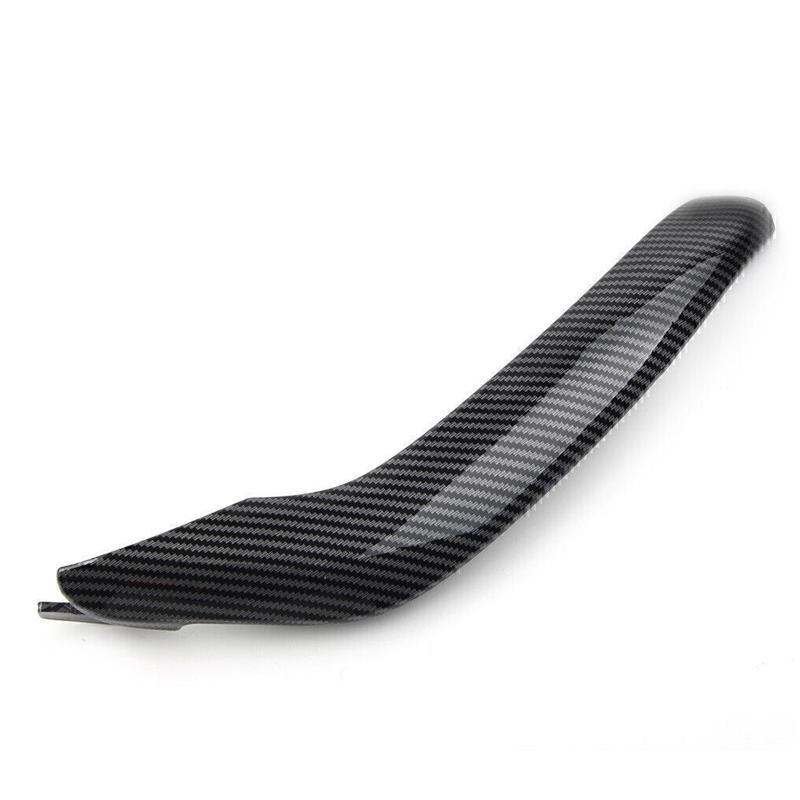 Left Inner Door Pull Handle Trim Cover Fit for BMW X3 X4 F25 F26 2010 2011 2012 2013 2014 2015 2016 2017 Carbon Fiber Style
