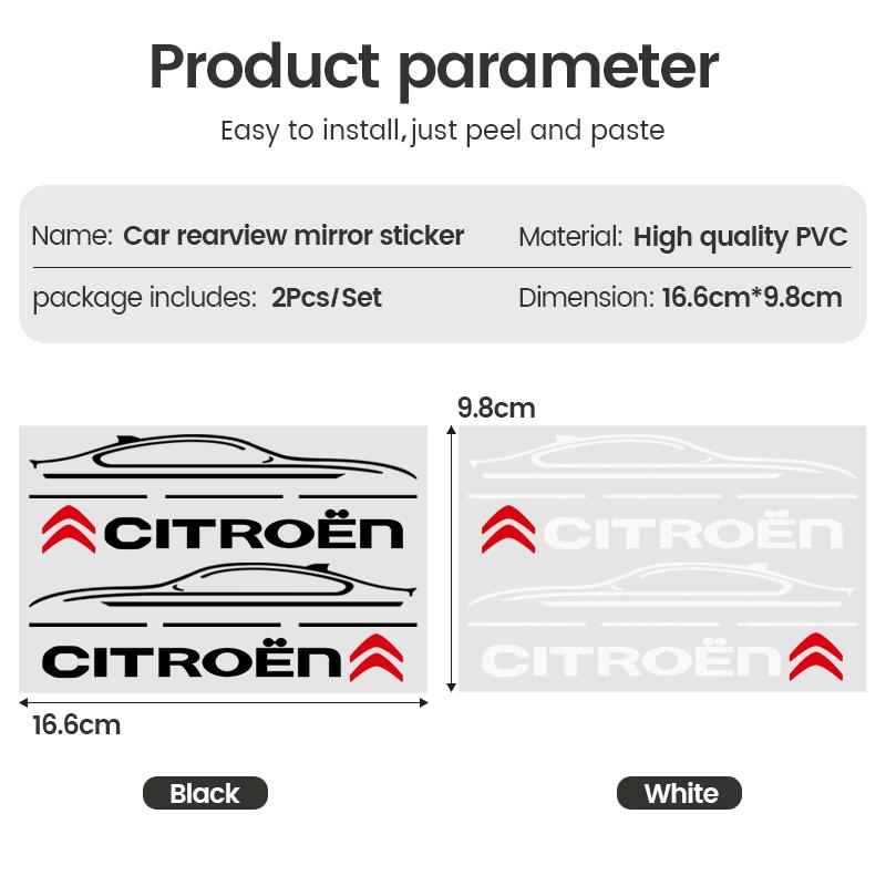 Citroen Car Rearview Mirror Body Trunk DecorationSticker For Citroen C4 C3 C5 C1 C2 Berlingo C-Elysee C4-Picasso C4-Aircross C4L