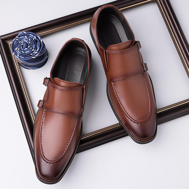 Fashion Leather Shoes For Man Genuine Leather Casual Shoes Fashion Business Oxford Shoes High Quality Designer Work Shoes
