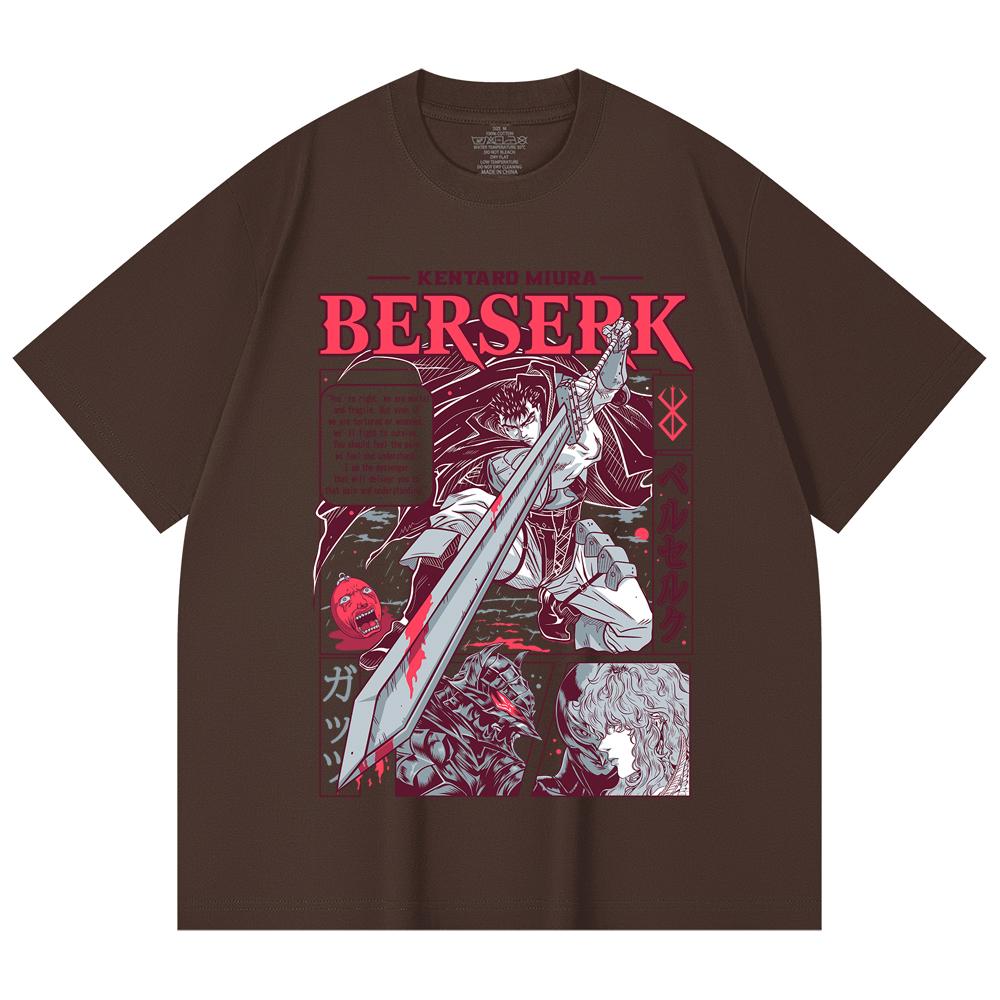 230 Gsm 100% Cotton Berserk V1 Guts Print Unisex Heavy Cotton T Shirt