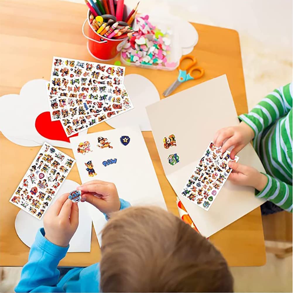 Pro nálepky Paw Patrol 3D anime pro nálepky Paw Patrol 12 kusů pro děti Kojenci Nálepky s odměnou Roztomilé nafouklé nálepky DIY kalendář na zeď na notebook