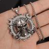 Iron Warrior Wrench Skull Pendant Jewelry Punk Hip Hop Men's Necklace