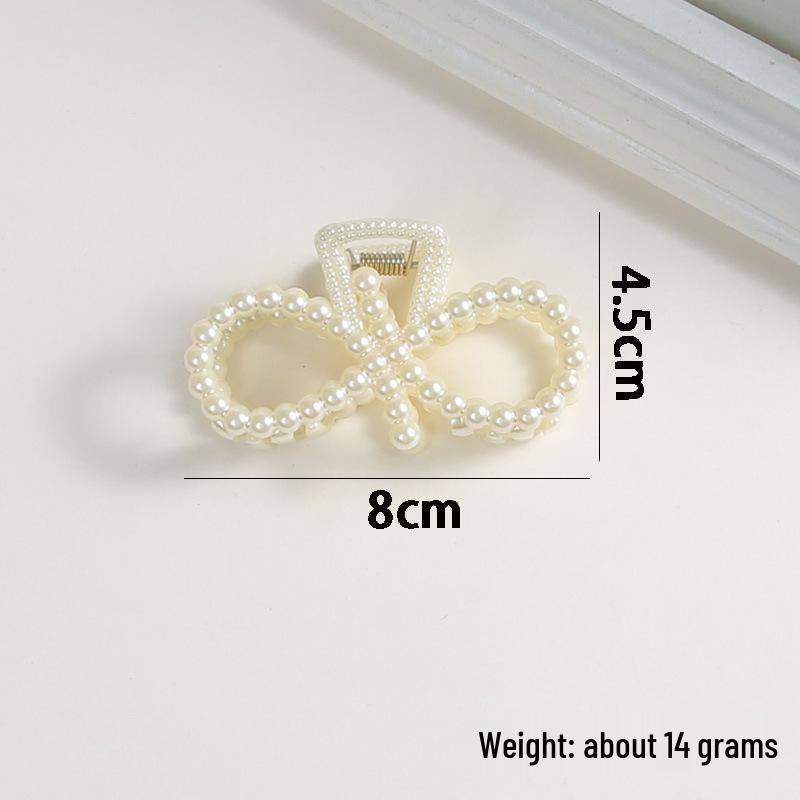 Korean Pearl Claw Hair Clip - Elegant Retro French Style