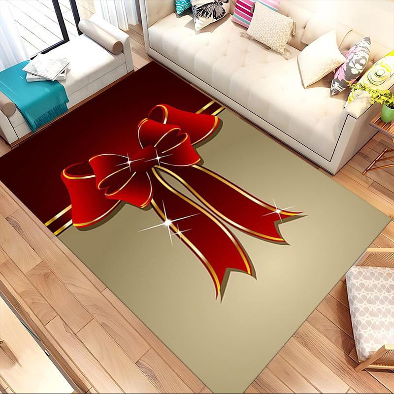 bow ribbon Crystal Velvet chair mat Area Rug - Non-Slip, Floor Mat, Office Desk Chair Rugs, Bedroom Decor.Christmas Gift-1106127