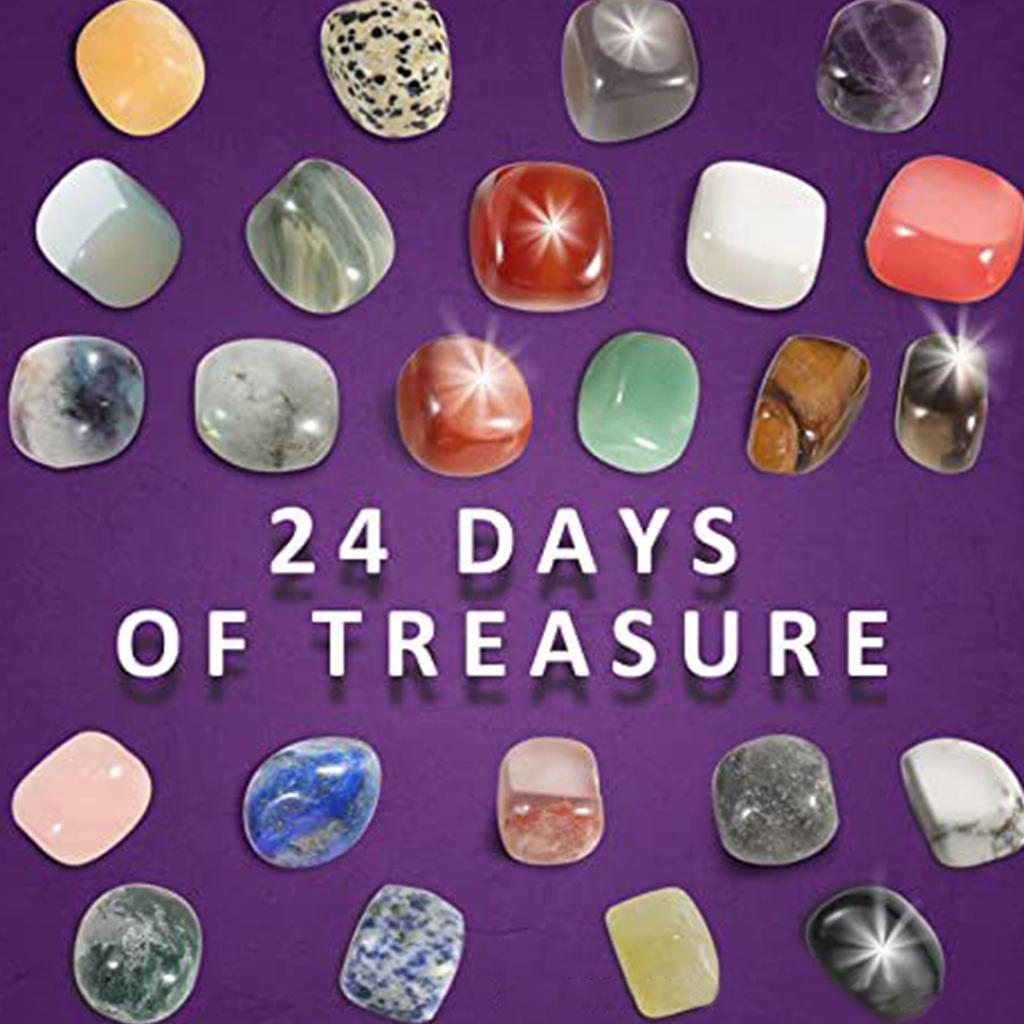 24 Christmas Countdown Calendar Gift Box Children's  Stone Rolling  Box Christmas Gift Box