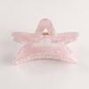 Hair Claw Hollow Five-Pointed Star Shape Hair Clip Medium Size Back Head Shark Hair Claw Anti-slip Teeth Strong Grip Hair
