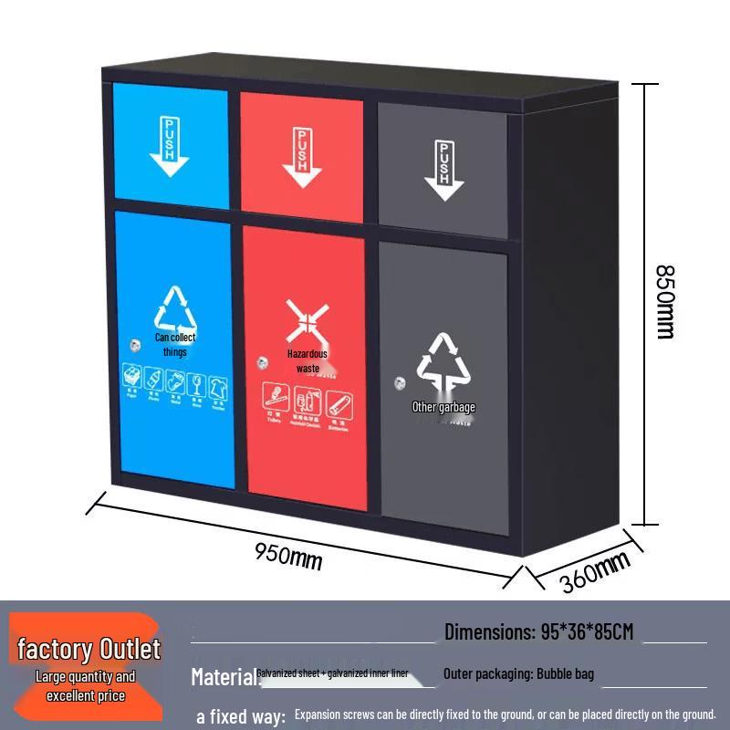 Outdoor Stainless Steel Waste Bin