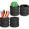 1/2pcs Creative Tire Shaped Pen Holder School Stationery Supplies Pencil Holder Storage Bucket Unique Office Desk Organizer