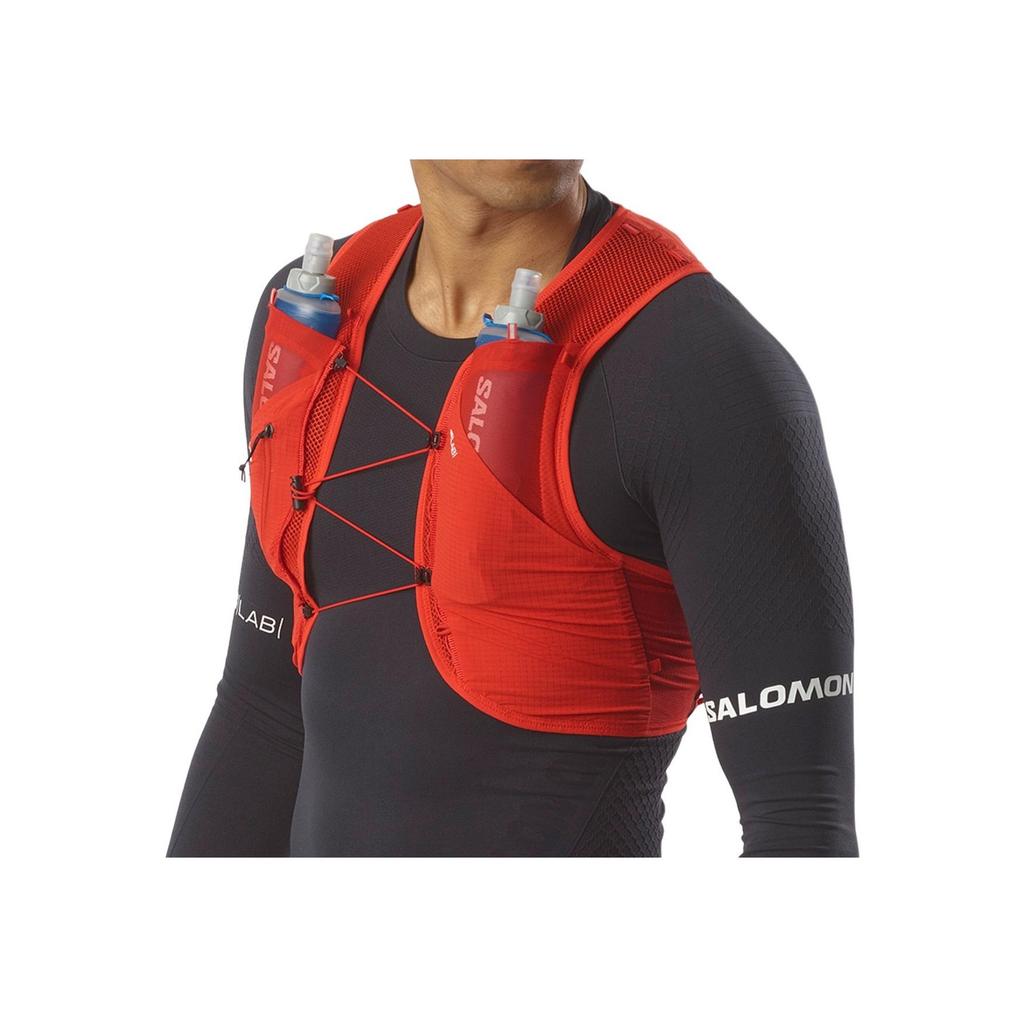 Salomon S/Lab Pulsar 3 Logo Print Lace Running Sleeveless Vest Men tops Red LC2096100