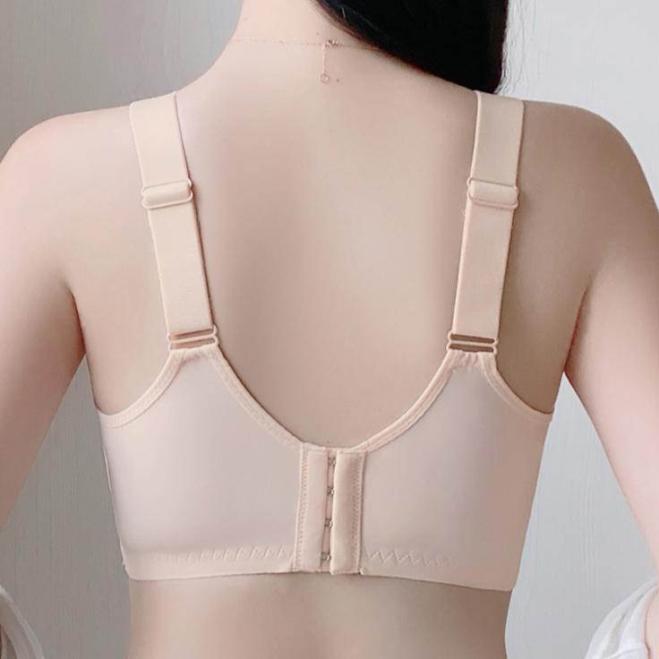 Large Size Bra for Women Without Steel Rims Thin Bra for Women with Lace Double Breasted Anti Sagging Breathable Bra