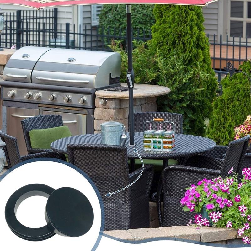 Pierścienie i nasadki do otworu w parasolu stołowym, zamienne silikonowe osłony i zatyczki do otworu w parasolu, do stołu ogrodowego, tarasowego