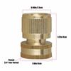 Garden Practical Solid Brass Hose Quick Connector Water Pipe Fit Female Male Thread Fitting Adapter