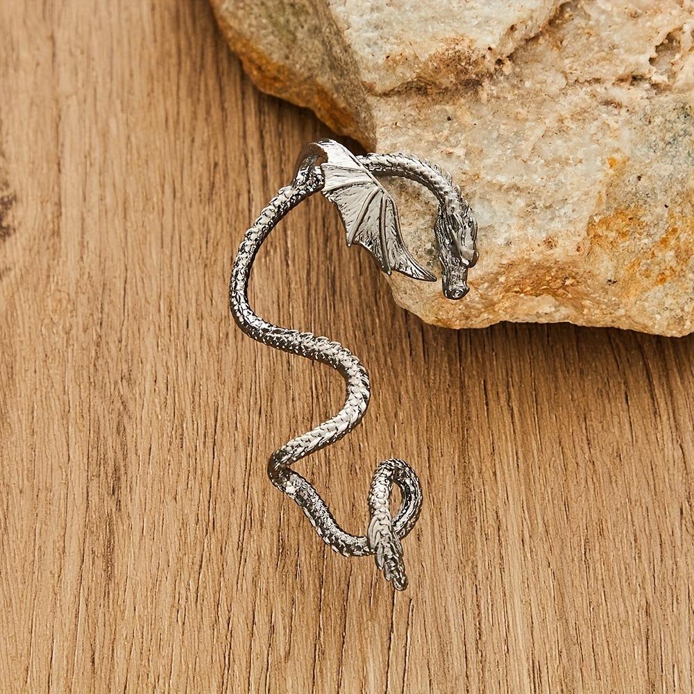 Versatile Alloy Dragon Shape Ear Cuff Punk Gothic Bohemian Jewelry Ear Bone Clip Retro Dragon Earrings Fashion Accessory