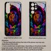 Bunte Löwenkönig Muster 2D Handyhülle für Samsung S26 S25 S24 S23 S22 S21 S20 A56 A36 A16 - Glas Schutzhülle