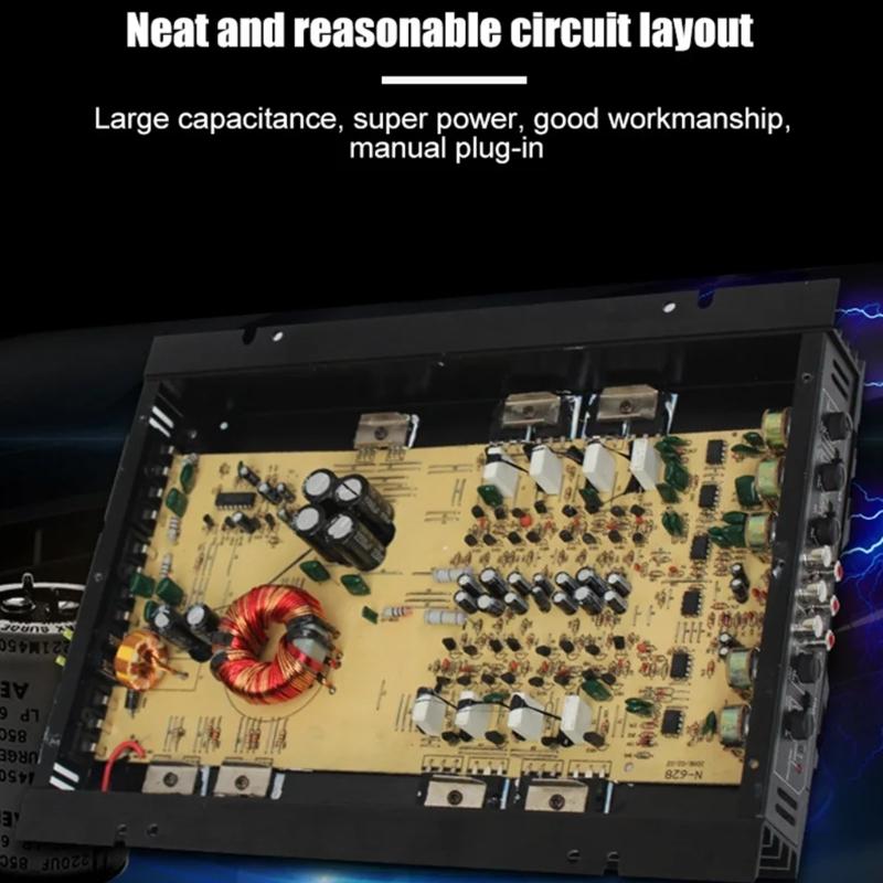 5800W Power AMP RMS Amplifier Car Subwoofer 4 Channel Amplifer High Power Car Bridgeable Amplifier