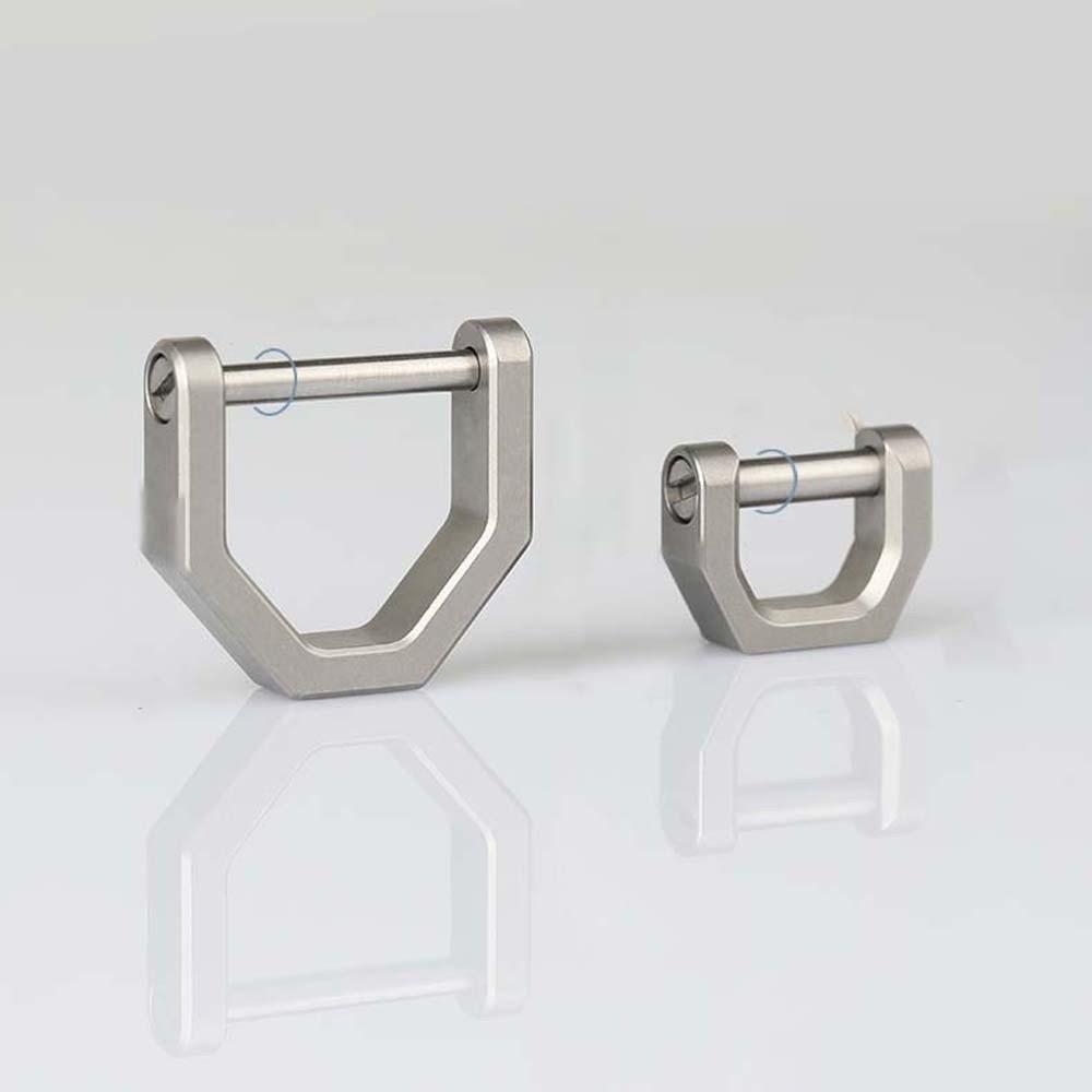 Anti-lost Titanium Zinc Zinc Alloy Key Chain Polyester Mini Buckle Thickened D-shaped Key Ring Women