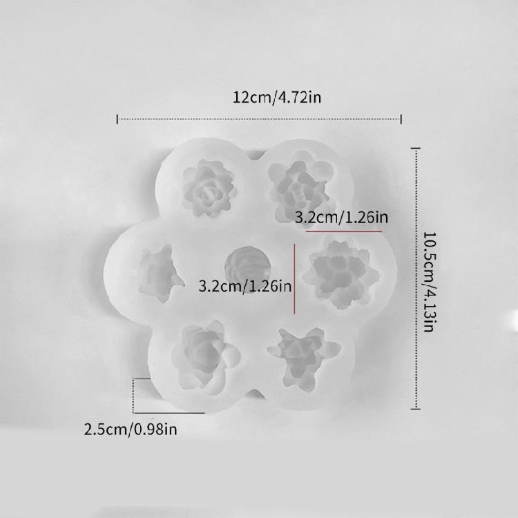 Crystal Resin Plaster Decoration Mold Easy Demold Silicone Mold for Succulent Plant Crystal Gypsum Decorations