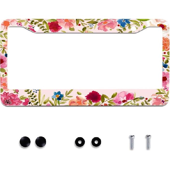 Personalise In God We Trust Christian License Plate Frames Car Universal Accessories Stainless Steel License Plate Cars Decor Screw Caps Fits