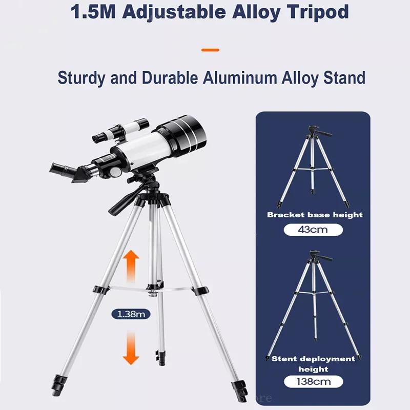 Telescopio Astronomico Professionale per Spazio Monoculare Grande 70mm Binocolo Potente 150 Volte Visione Notturna Stella Campeggio