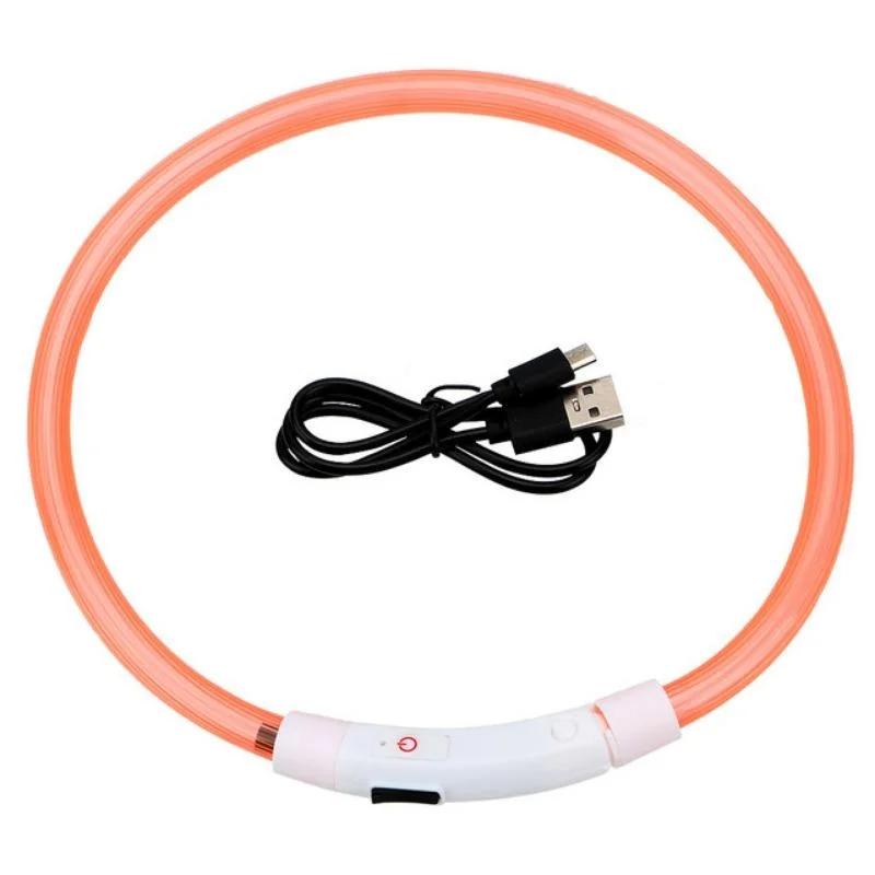 LED Pet Collar Luminous USB Cat Dog Collar Adjustable Silicone Pet Collars for Small Large Dog Chihuahua Cat Accessories