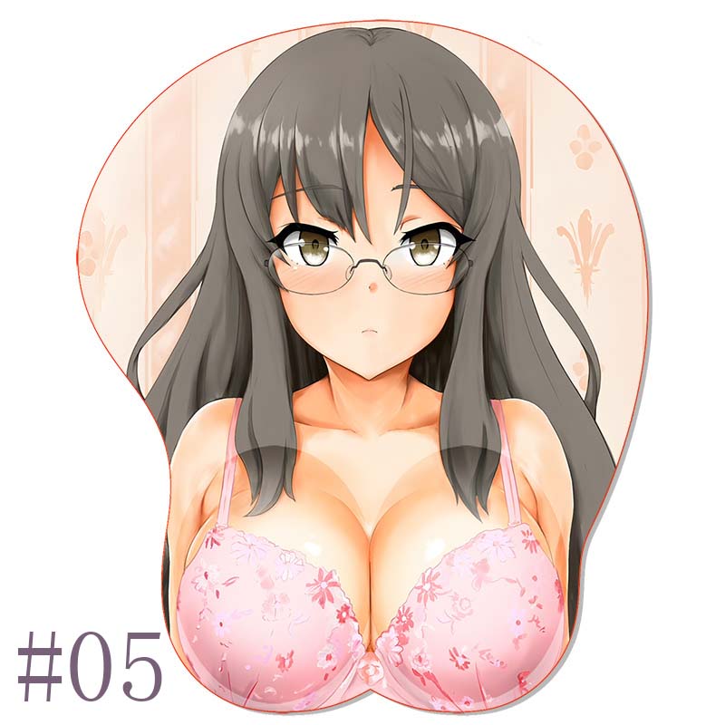 Anime Futaba Rio 3D Mouse Pad B_Bunny G_Girl S_Senpai Mousepad Silicone Titty Boobs Wrist Support MousePad Oppai Mouse Mat