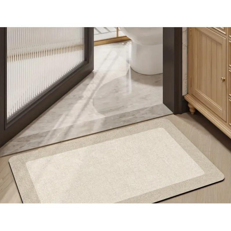 Modern Simple Bath Area Diatom Mud Moisture-wicking Quick Drying Mat Bathroom Door Slip-resistant Mat Toilet Quick Drying Mat