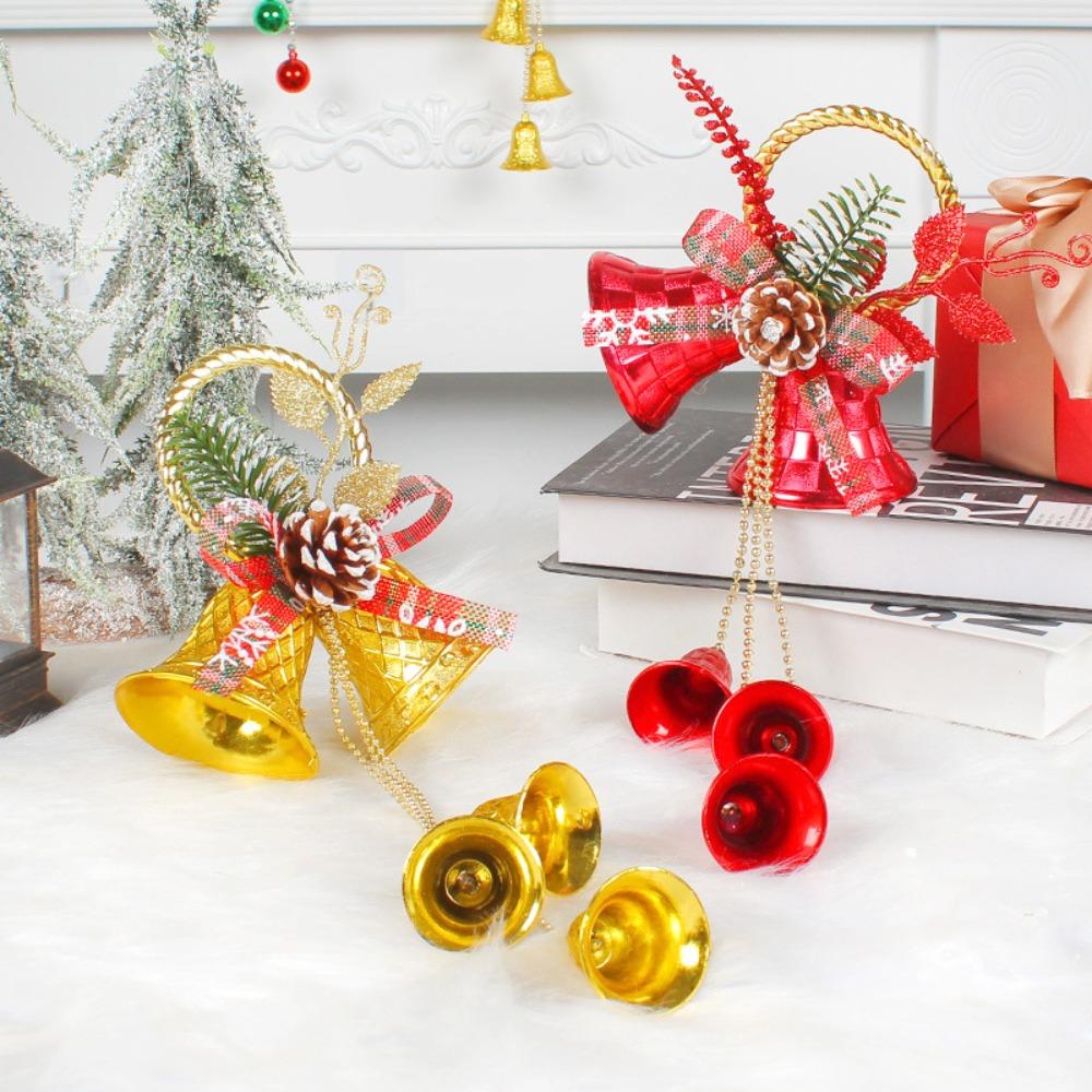With Pine Cones Christmas Bell Glitter Christmas Hanging Ornament Xmas Tree Pendant  Shopping Mall