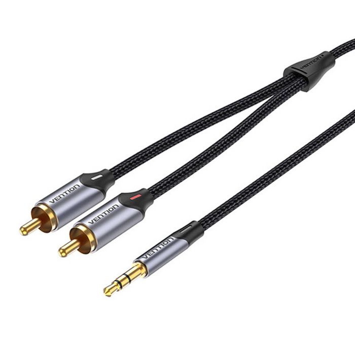 Câble Audio 2Xrca Vers 3,5 Mm Vention Bcnbk 8 M (Gris)