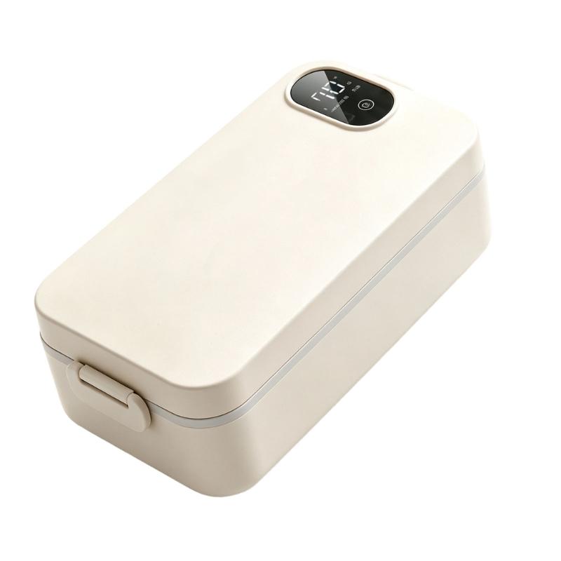 Rechargeable Heated Lunch Container with Touch Panel, Type C Charging and Carry Friendly Structure for Daily Meals