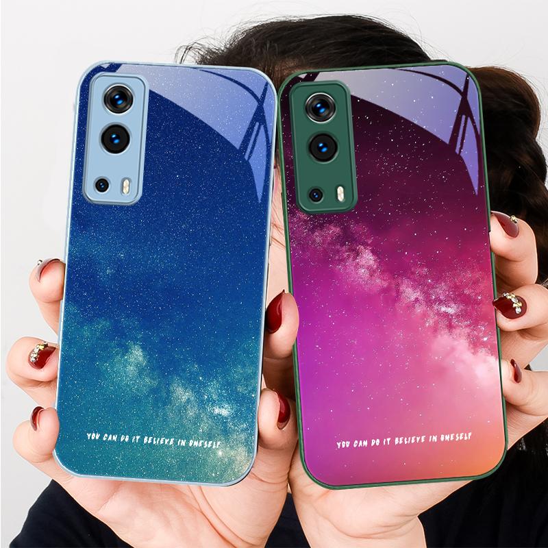 Brilliant Starry Sky For VIVO Y72 X100 Pro Y55 16 V20 29 V30 X60 Pro Y11s Y20 X80 Pro 5G Y36 4G V23e Tempered Glass Phone Case