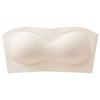 Seamless Strapless Skin-Tone Bandeau Bra for Women – Non-Slip, Off-Shoulder, Wireless Innerwear