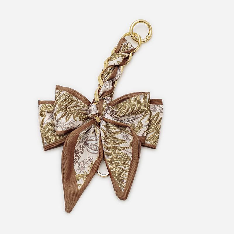 Vintage Women's Hand-Woven Silk Scarf Shoulder Bag with Metal Extension Strap