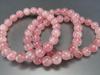 [Steinstrasse] Tiefes Rosenquarz-Armband, ca.. 8,5 mm, Magentafarbe, Naturstein, Schön, Glück Liebe 152