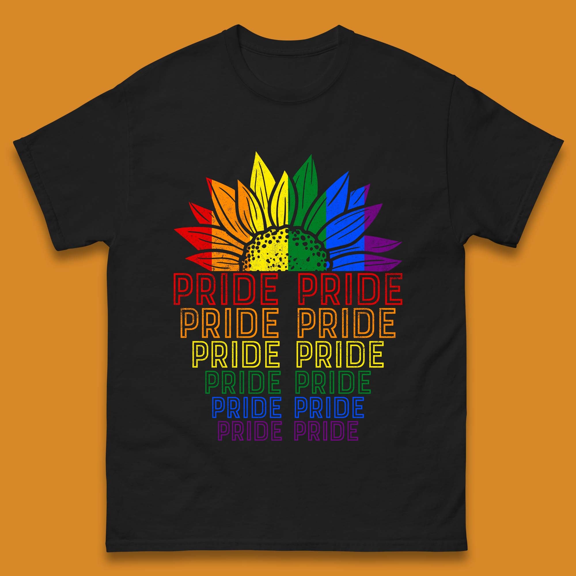 

LGBT Pride Sunflower Mens T-Shirt Womens Tops Tees S