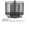 Rotating Pen Holder Creative Swivel Pen Rack Large Capacity Metal Mesh Pen Organizer for Office School Classroom