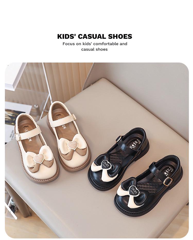 Girls' Leather Princess Shoes – Spring/Autumn, Soft Non-Slip Sole, Perfect for Performances (2025)